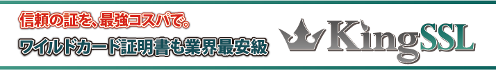 ワイルドカードも格安のKingSSL